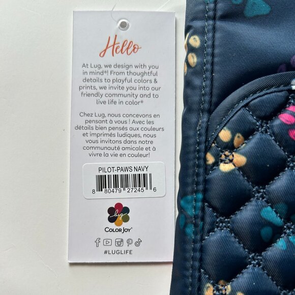 Lug Pilot RFID Passport Wallet Paws Navy NWT - Picture 5 of 5